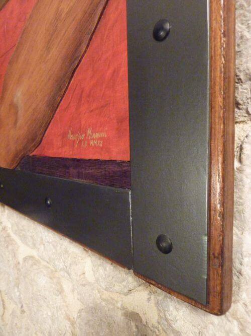 Quadro in legno Arrivo, Padre - Dettaglio 2 Opera d'0arte in legno Arrivo, Padre