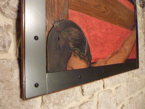 Quadro in legno Arrivo, Padre - Dettaglio Quadro arte moderna Arrivo Padre