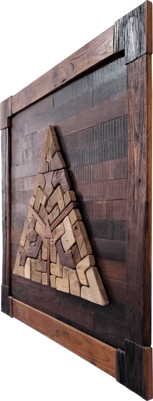 Quadro in legno Tritticus Universi - La Compiutezza vista laterale 2 Quadro in legno Tritticus Universi - La Compiutezza vista laterale 2