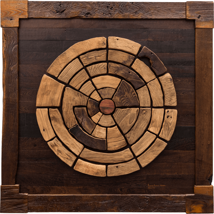 Quadro in legno Tritticus Universi il Caos vista frontale 2 Quadro in legno Tritticus Universi il Caos vista frontale