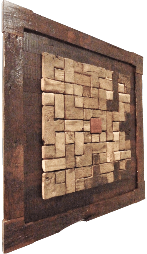 Quadro in legno Tritticus Universi il Divenire - vista laterale 2 Quadro in legno Tritticus Universi il Divenire - Vista laterale